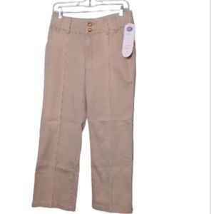 DG by Diane Gilman tan straight leg pant NWT 8P